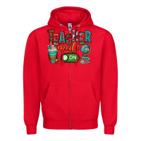 Red teacher mode on Zipper Hoodie - OliviaCreatesArt