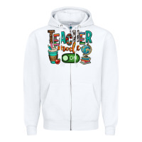 White teacher mode on Zipper Hoodie - OliviaCreatesArt