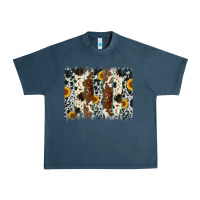 Midnight Navy sunflower cowhide brush stroke Urban Heavy Tee - Artiststas