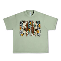 Oil Green sunflower cowhide brush stroke Urban Heavy Tee - Artiststas