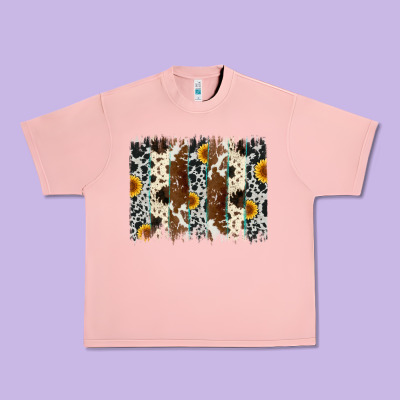Sunflower Cowhide Brush Stroke Urban Heavy Tee Designed By Artiststas