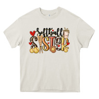 Cream softball sister Heavy Core Tee - MaliasSmallBusiness