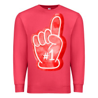 Cardinal number one foam finger Premium Sweatshirt - FaDigitalArtStudio