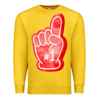 Lemon number one foam finger Premium Sweatshirt - FaDigitalArtStudio