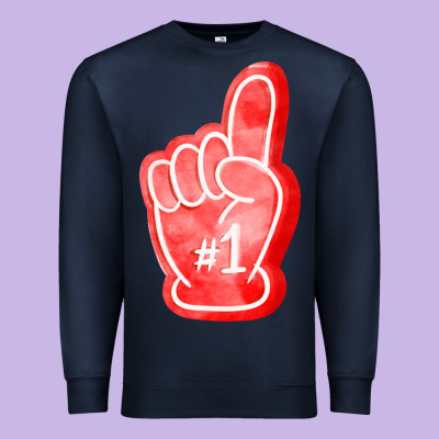 Number One Foam Finger Premium Sweatshirt Designed By Fadigitalartstudio