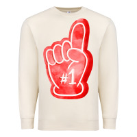 Sandshell number one foam finger Premium Sweatshirt - FaDigitalArtStudio