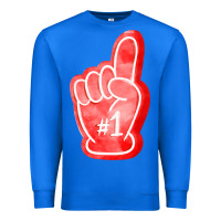 True Royal number one foam finger Premium Sweatshirt - FaDigitalArtStudio