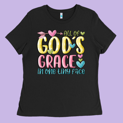 All Of God's Grace In One Tiny Face Ladies Tee Designed By Maliassmallbusiness