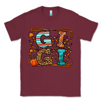 Burgundy Fall Autumn Leopard Gigi Classic Tee - LillyAllenDesigns