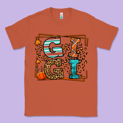 Fall Autumn Leopard Gigi Classic Tee Designed By Lillyallendesigns