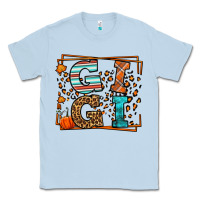 Dusty Blue Fall Autumn Leopard Gigi Classic Tee - LillyAllenDesigns
