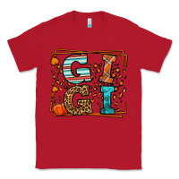 Red Fall Autumn Leopard Gigi Classic Tee - LillyAllenDesigns