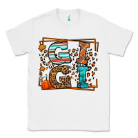White Fall Autumn Leopard Gigi Classic Tee - LillyAllenDesigns