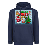 Navy christmas vibes only tumbler Heavyweight Hoodie - BundleAndBundleShop