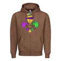 Chestnut fleur de lis Zipper Hoodie - OliviaCreatesArt