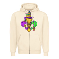 Sandshell fleur de lis Zipper Hoodie - OliviaCreatesArt