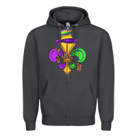 Smoke fleur de lis Zipper Hoodie - OliviaCreatesArt