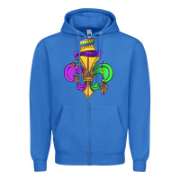 True Royal fleur de lis Zipper Hoodie - OliviaCreatesArt
