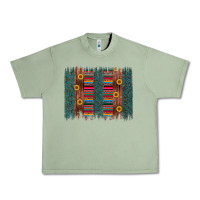 Oil Green sunflower serape brush stroke Urban Heavy Tee - Artiststas