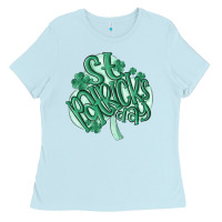 Baby Blue st patrick's day Ladies Tee - MaliasSmallBusiness