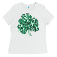 White st patrick's day Ladies Tee - MaliasSmallBusiness