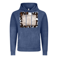 Vintage Denim cowhide frames background Vintage Hoodie - RanaPortraitStore