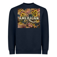 Navy American tumbler 4th of july Heavyweight Sweatshirt - HowdyJamesFarm