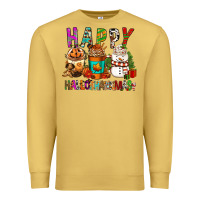 Antique Gold Happy hallothankmas coffee cups Premium Sweatshirt - FaDigitalArtStudio