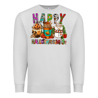 Dove Grey Happy hallothankmas coffee cups Premium Sweatshirt - FaDigitalArtStudio