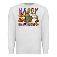 Oatmeal Heather Happy hallothankmas coffee cups Premium Sweatshirt - FaDigitalArtStudio
