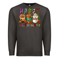 Smoke Happy hallothankmas coffee cups Premium Sweatshirt - FaDigitalArtStudio