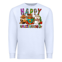 White Happy hallothankmas coffee cups Premium Sweatshirt - FaDigitalArtStudio