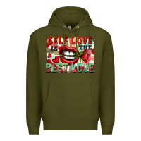 Army Green Self love is the best love Premium Hoodie - FaDigitalArtStudio