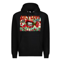 Black Self love is the best love Premium Hoodie - FaDigitalArtStudio