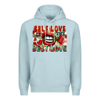 Blue Mist Self love is the best love Premium Hoodie - FaDigitalArtStudio