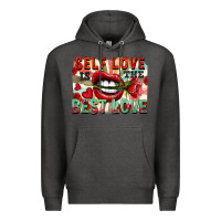 Charcoal Heather Self love is the best love Premium Hoodie - FaDigitalArtStudio