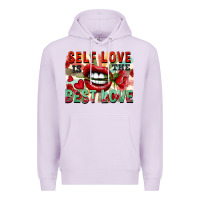 Lilac Self love is the best love Premium Hoodie - FaDigitalArtStudio
