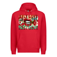 Red Self love is the best love Premium Hoodie - FaDigitalArtStudio
