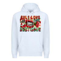 White Self love is the best love Premium Hoodie - FaDigitalArtStudio