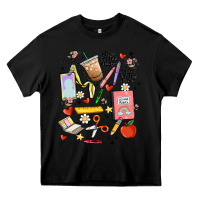 Black can't talk right now doing teacher stuff Heavy Core Tee - MaliasSmallBusiness