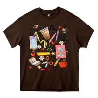 Chocolate Brown can't talk right now doing teacher stuff Heavy Core Tee - MaliasSmallBusiness