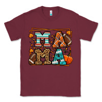 Burgundy Fall American Football Autumn Mama Classic Tee - LillyAllenDesigns