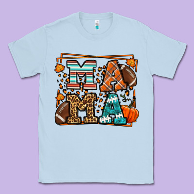 Fall American Football Autumn Mama Classic Tee Designed By Lillyallendesigns