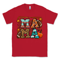 Red Fall American Football Autumn Mama Classic Tee - LillyAllenDesigns
