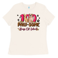Bone 100 paw some days of school Ladies Tee - MaliasSmallBusiness