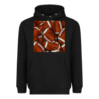 Black american football seamless pattern Heavyweight Hoodie - BundleAndBundleShop