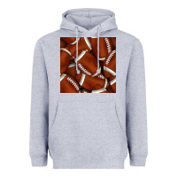 Heather Grey american football seamless pattern Heavyweight Hoodie - BundleAndBundleShop