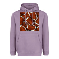 Lavender american football seamless pattern Heavyweight Hoodie - BundleAndBundleShop