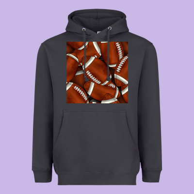 American Football Seamless Pattern Heavyweight Hoodie Designed By Bundleandbundleshop