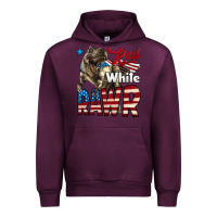 Mauve Wine Red White Rawr Dinosaur T-Rex Urban Hoodie - LillyAllenDesigns